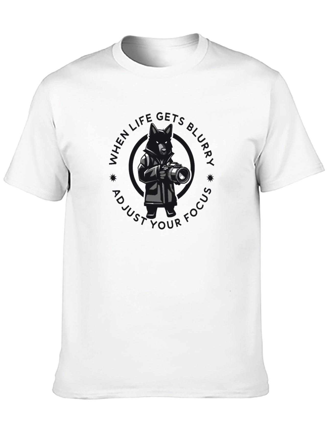 Photographer Dog Graphic T-Shirt