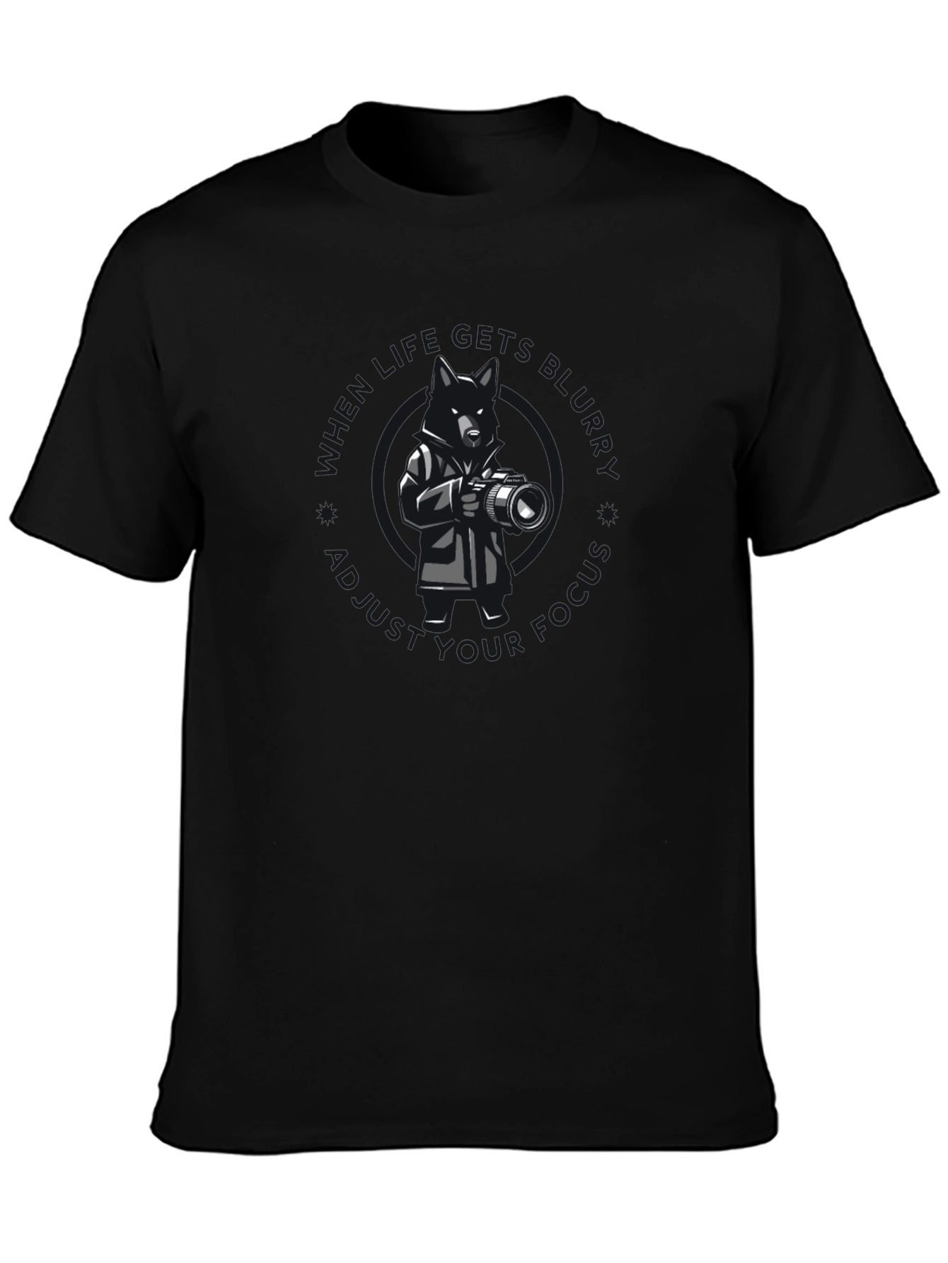 Photographer Dog Graphic T-Shirt
