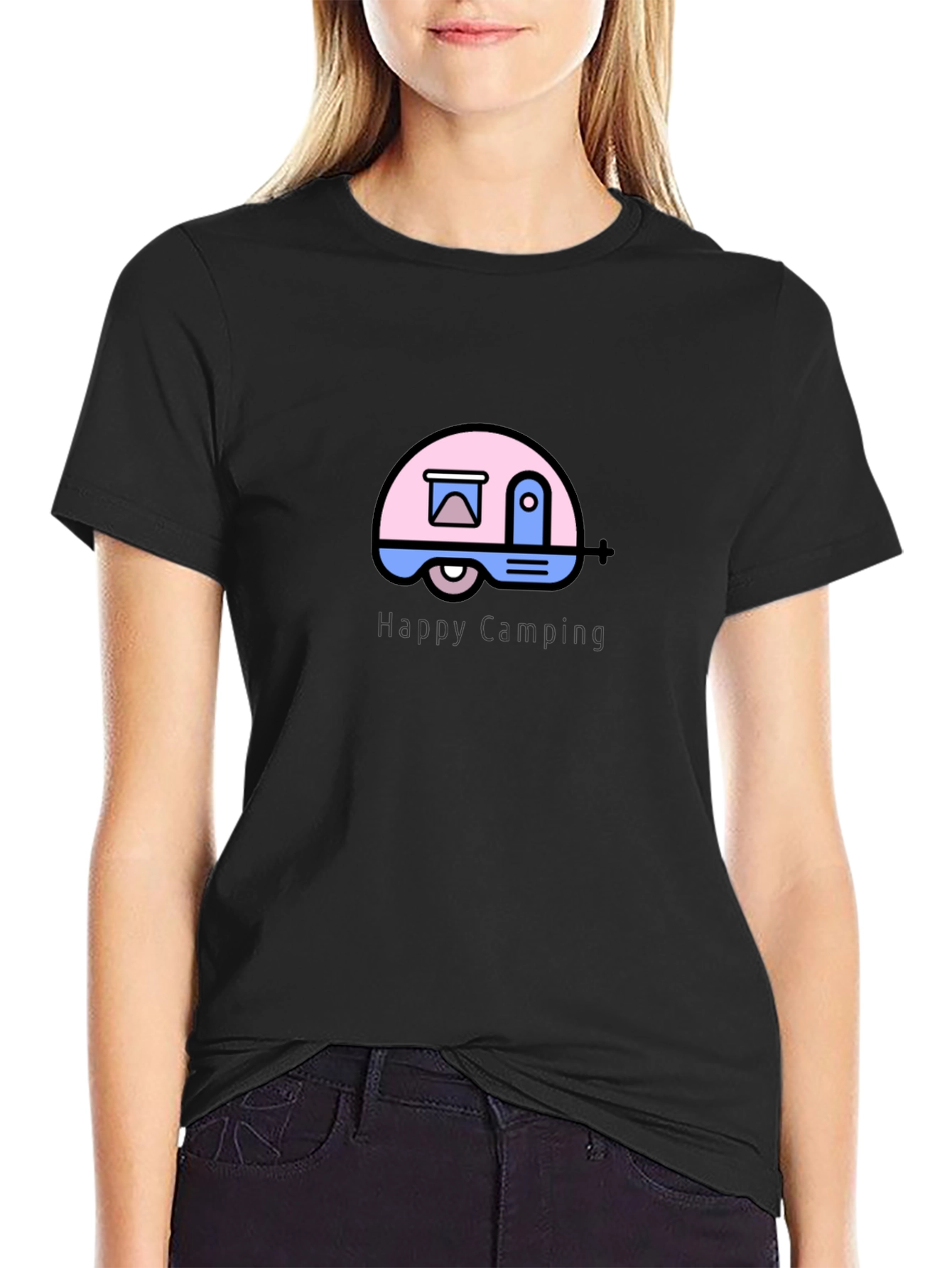 Happy Camping Graphic T-Shirt