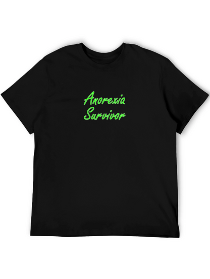 Anorexia Survivor Black Tee