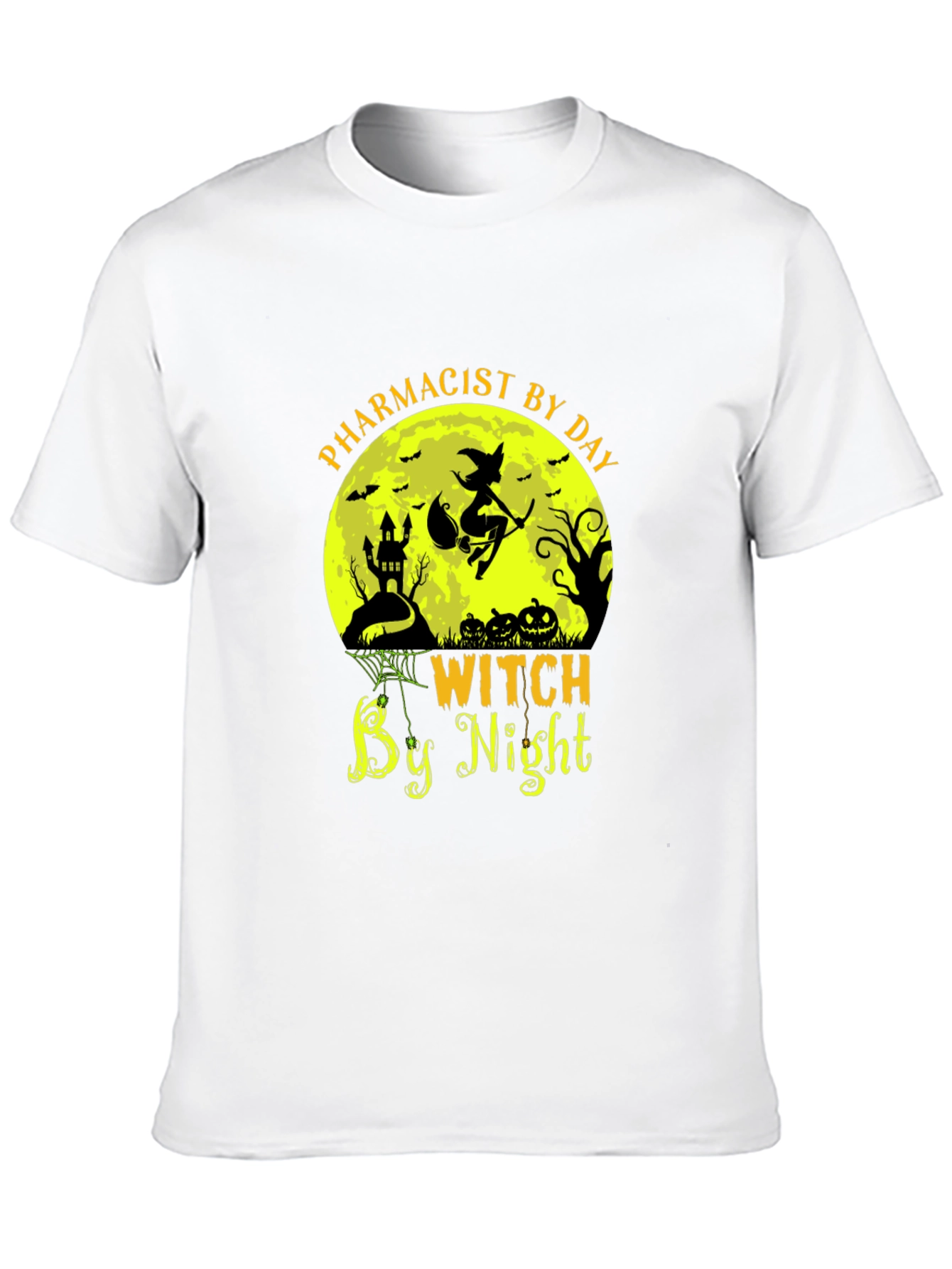 Pharmacist by Day Witch by Night Halloween T-Shirt
