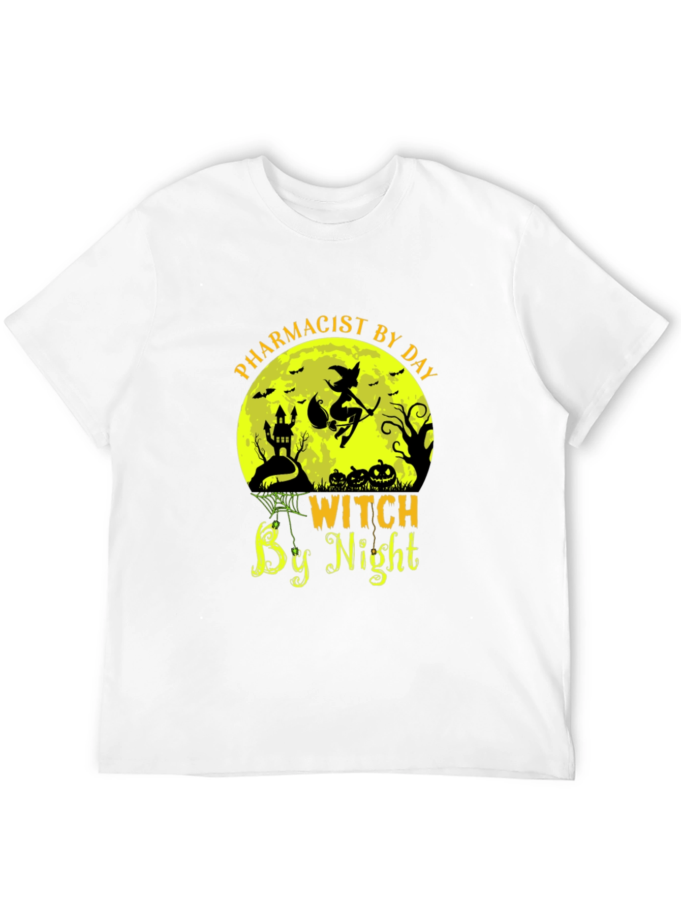 Pharmacist by Day Witch by Night Halloween T-Shirt
