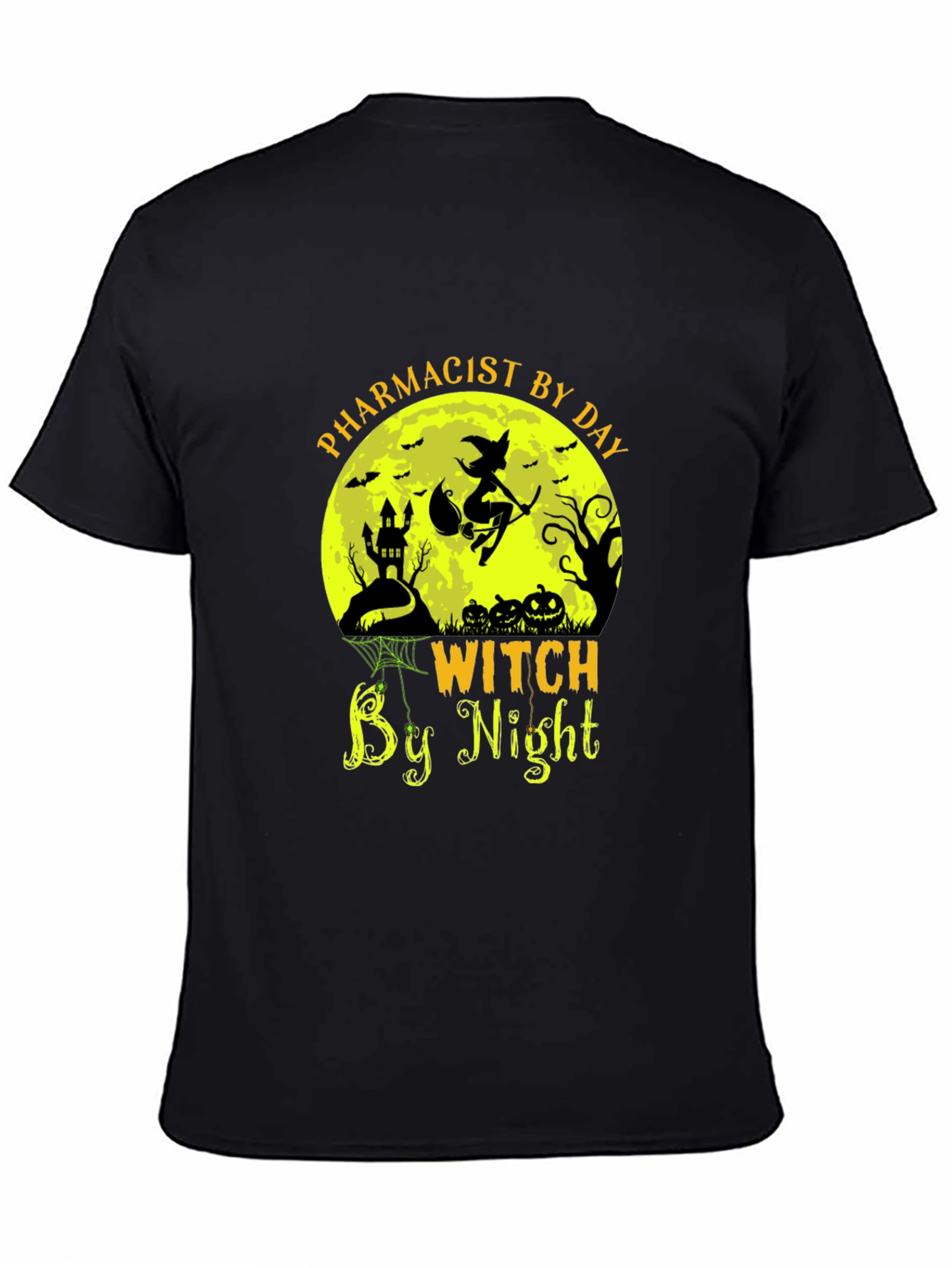Pharmacist by Day Witch by Night Halloween T-Shirt