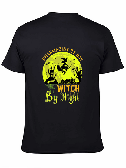Pharmacist by Day Witch by Night Halloween T-Shirt