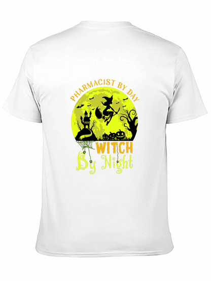 Pharmacist by Day Witch by Night Halloween T-Shirt
