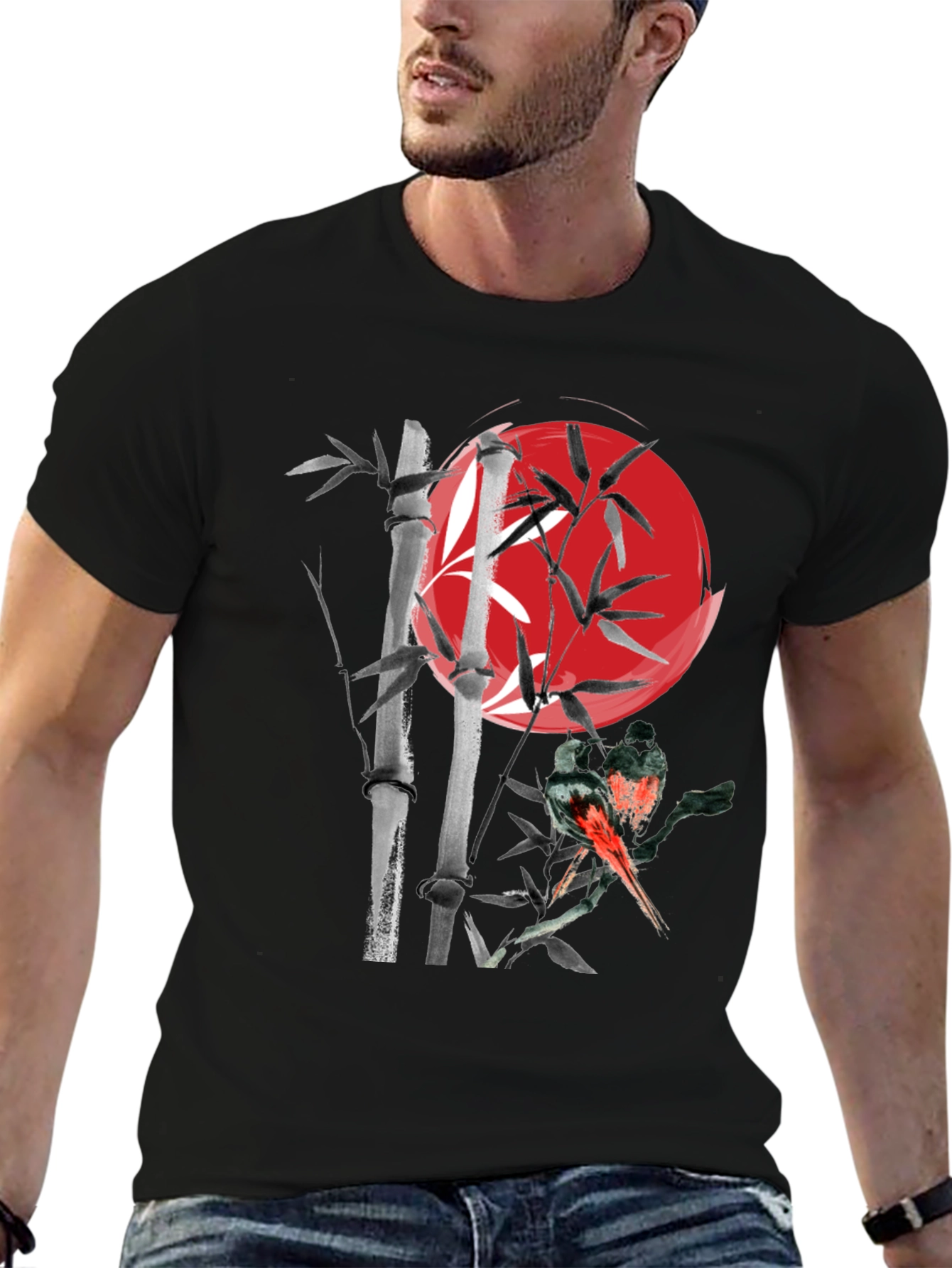 Bamboo & Bird Graphic Tee