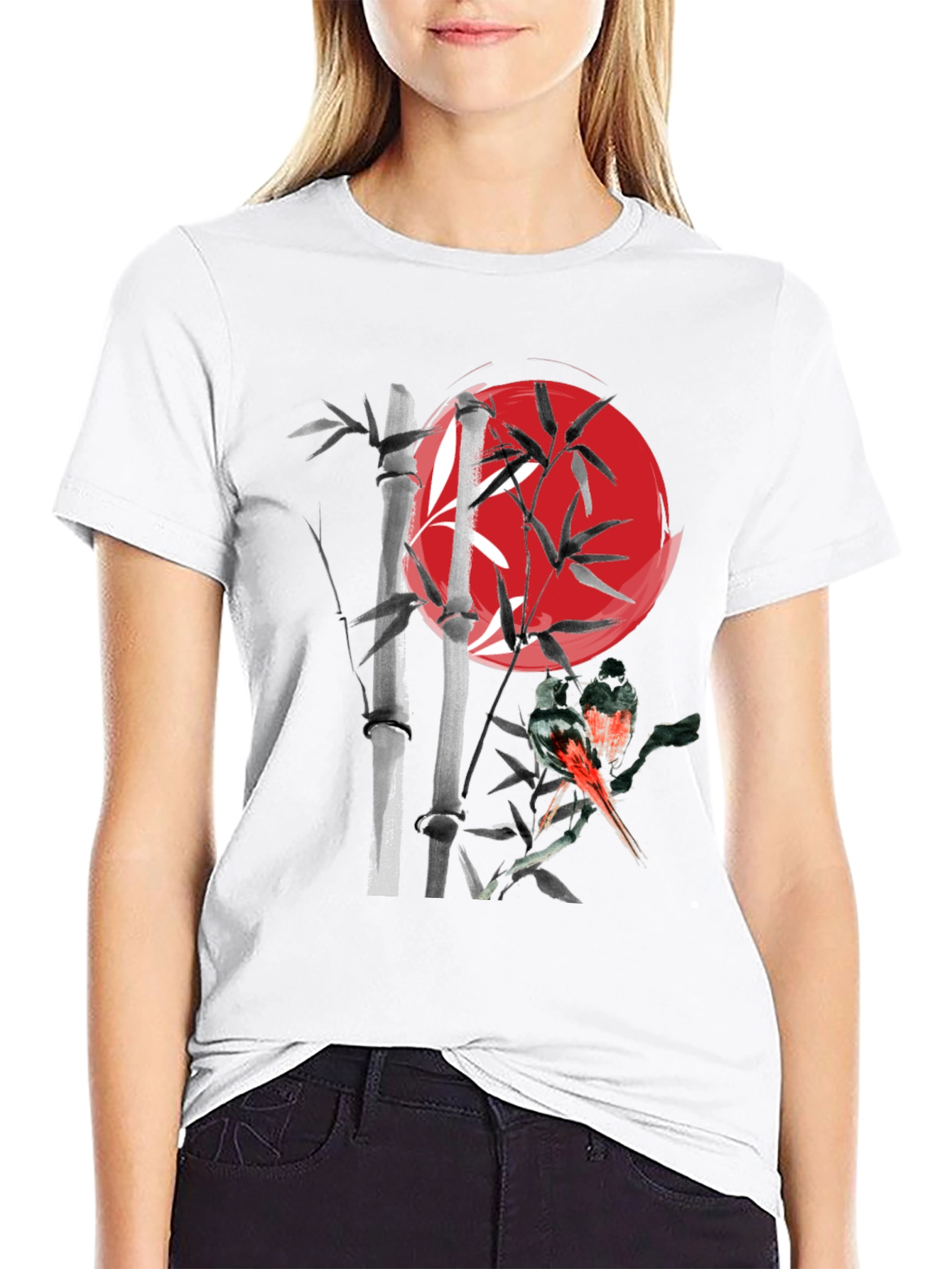 Bamboo & Bird Graphic Tee