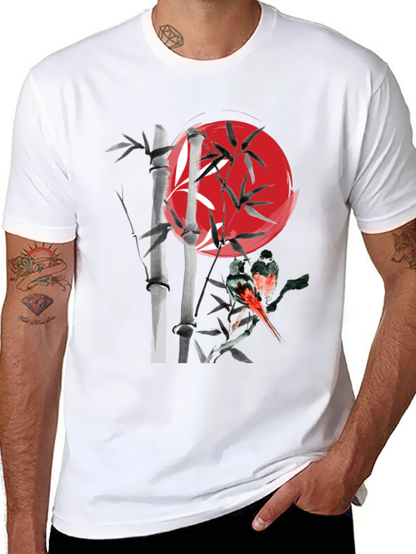 Bamboo & Bird Graphic Tee