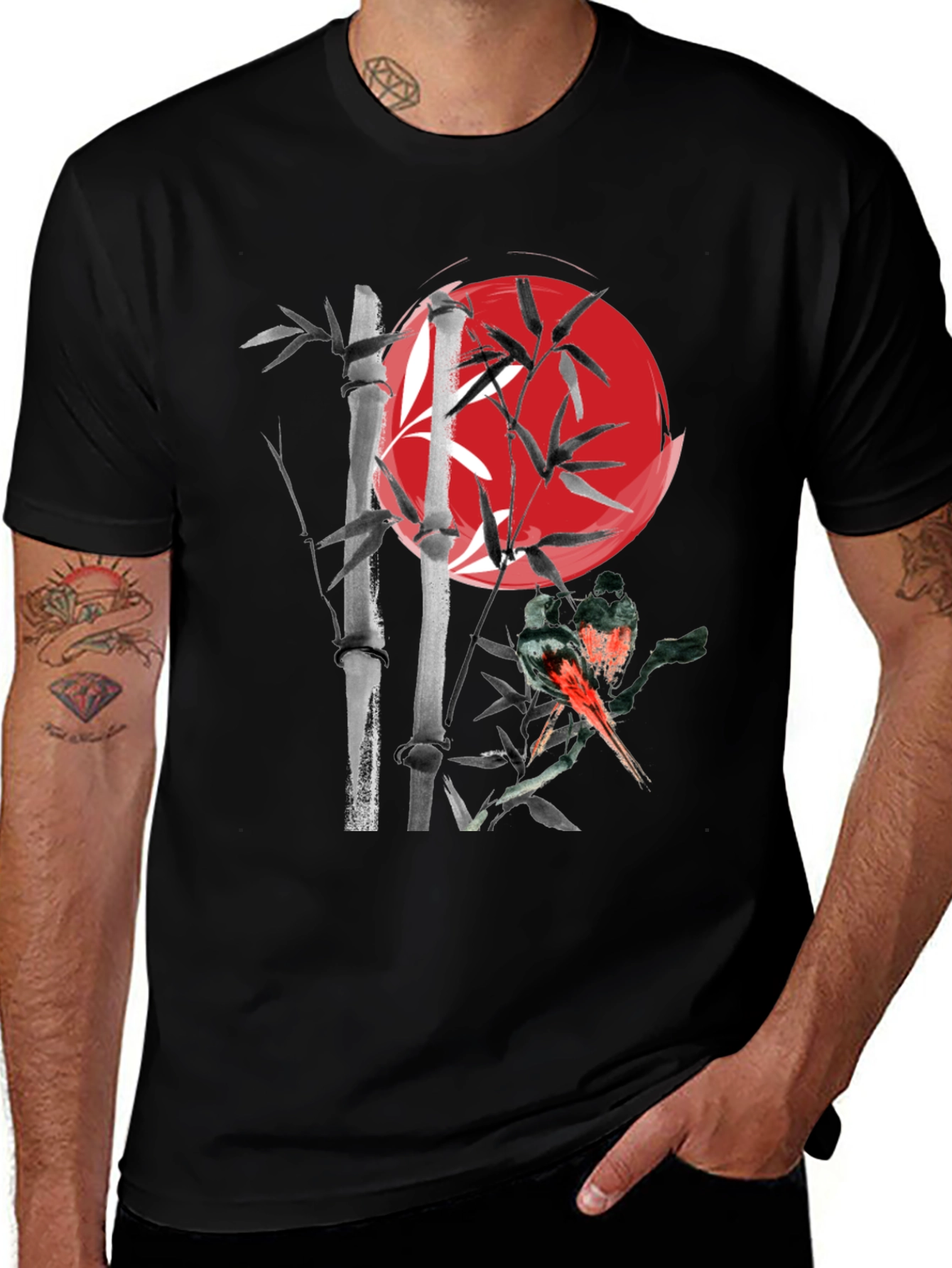 Bamboo & Bird Graphic Tee