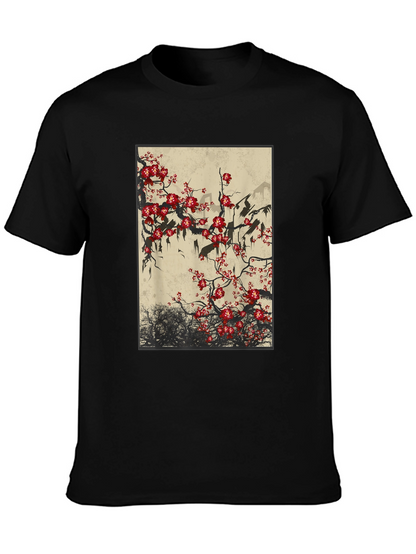 Blossom Art Black T-Shirt