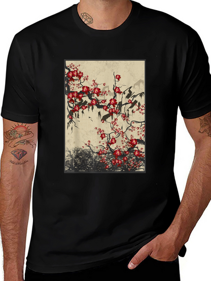 Blossom Art Black T-Shirt
