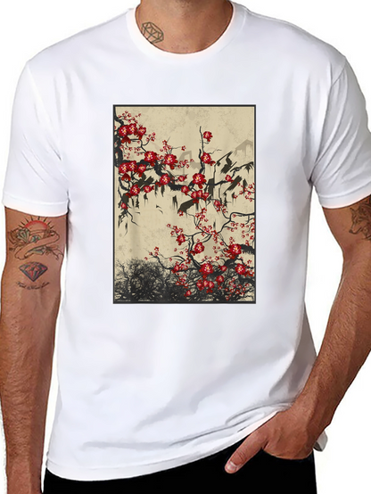 Blossom Art Black T-Shirt