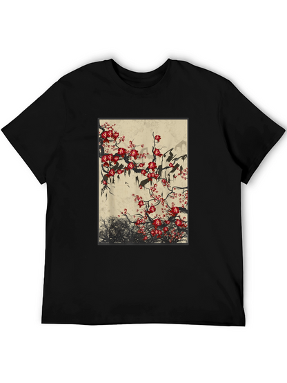 Blossom Art Black T-Shirt