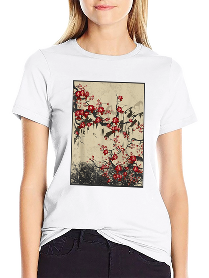 Blossom Art Black T-Shirt