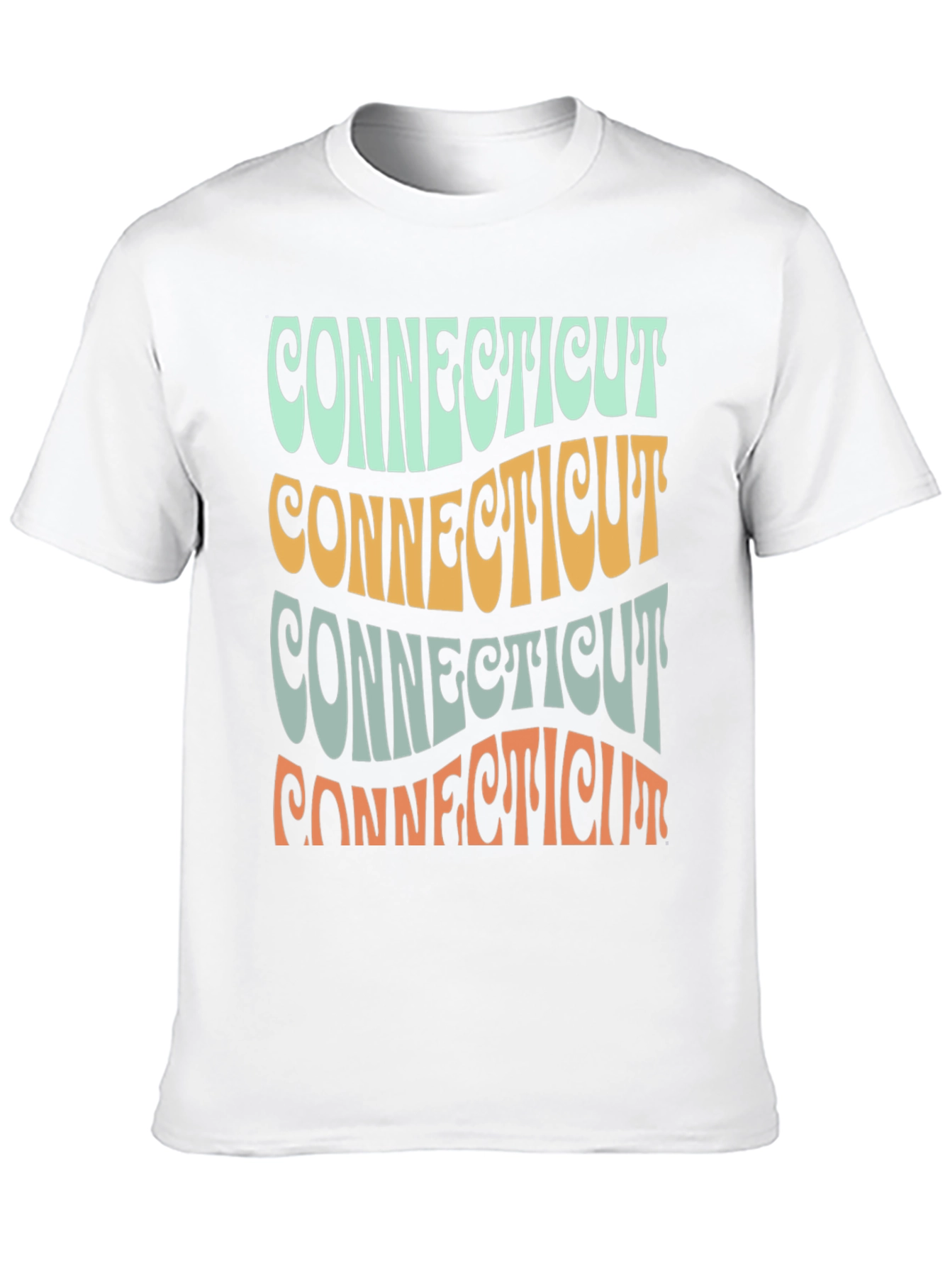 Retro Connecticut State T-Shirt - Graphic Print