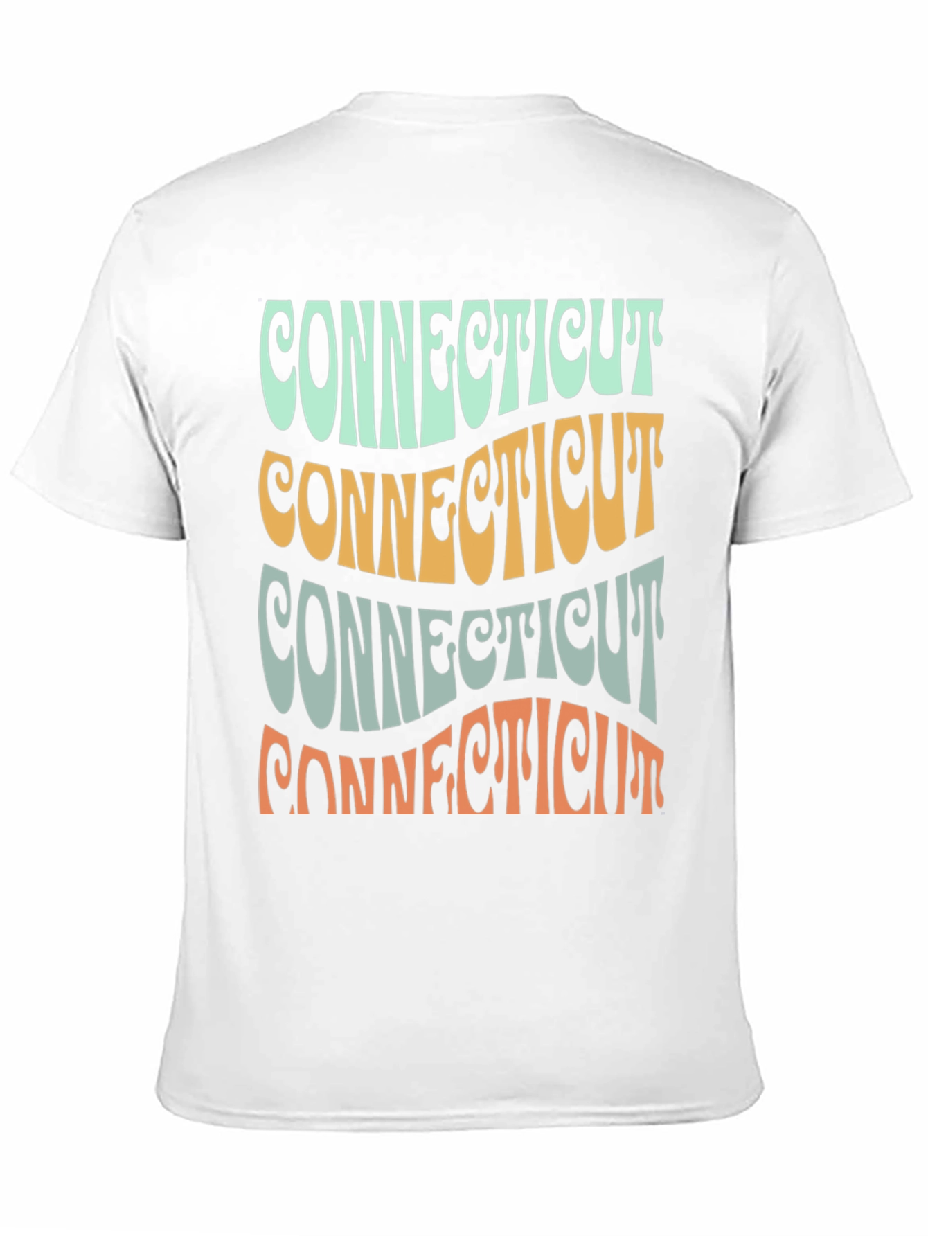 Retro Connecticut State T-Shirt - Graphic Print