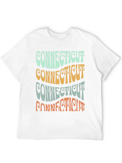 Retro Connecticut State T-Shirt - Graphic Print