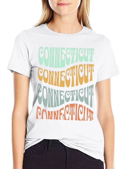 Retro Connecticut State T-Shirt - Graphic Print