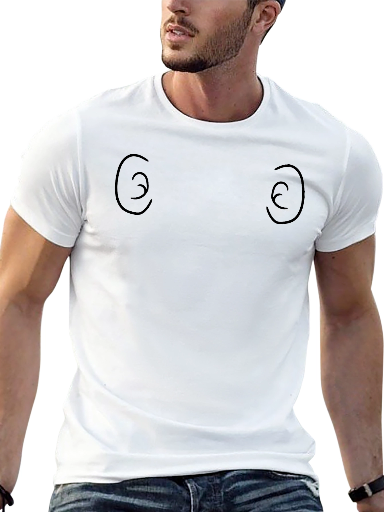 Funny Eye Chart Black T-Shirt