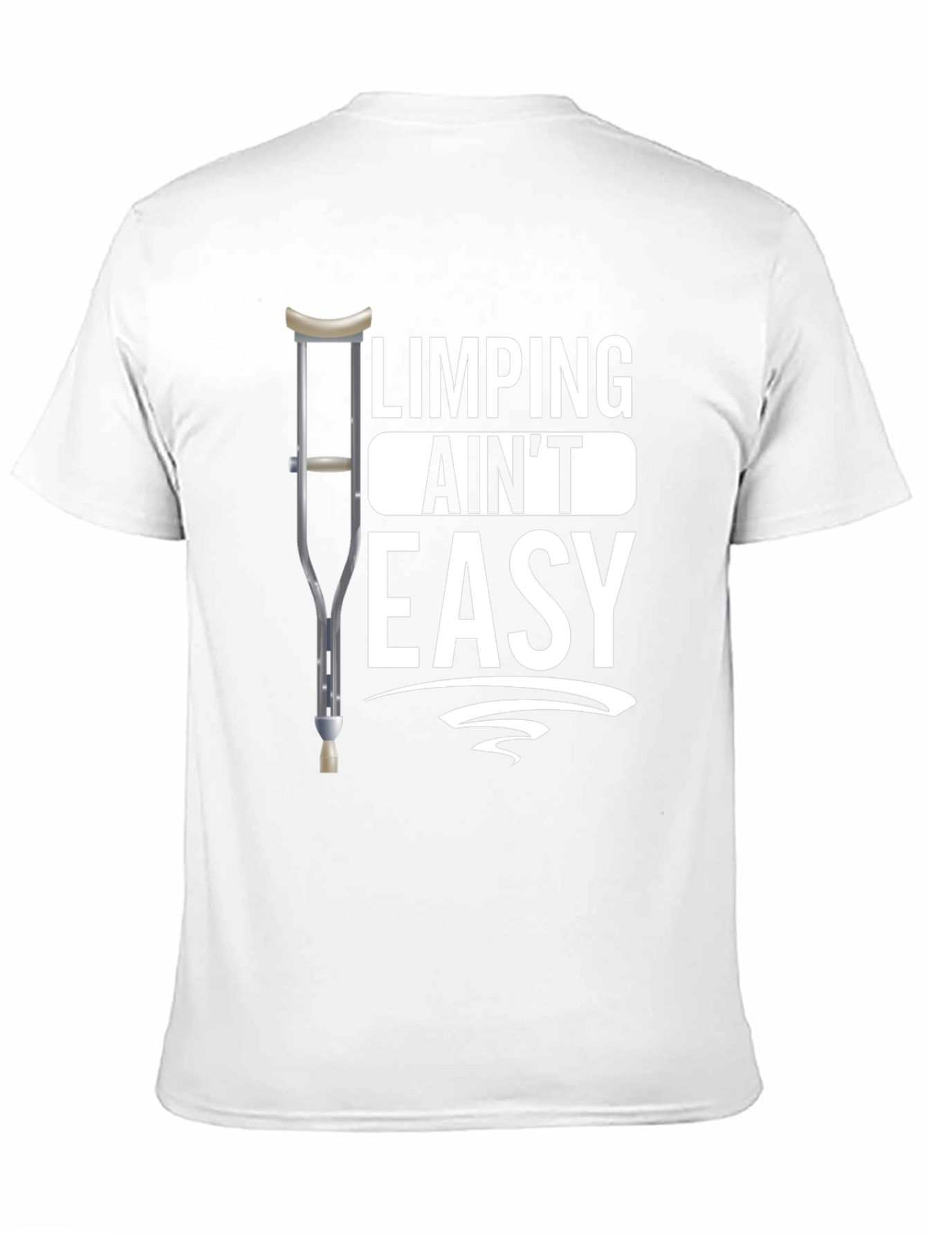 Limping Aint Easy Black Graphic T-Shirt