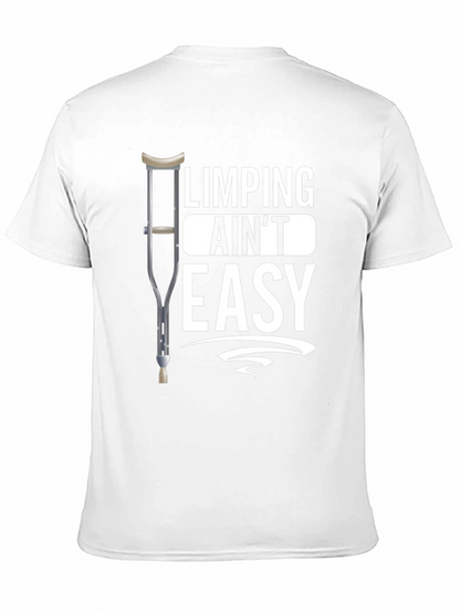 Limping Aint Easy Black Graphic T-Shirt