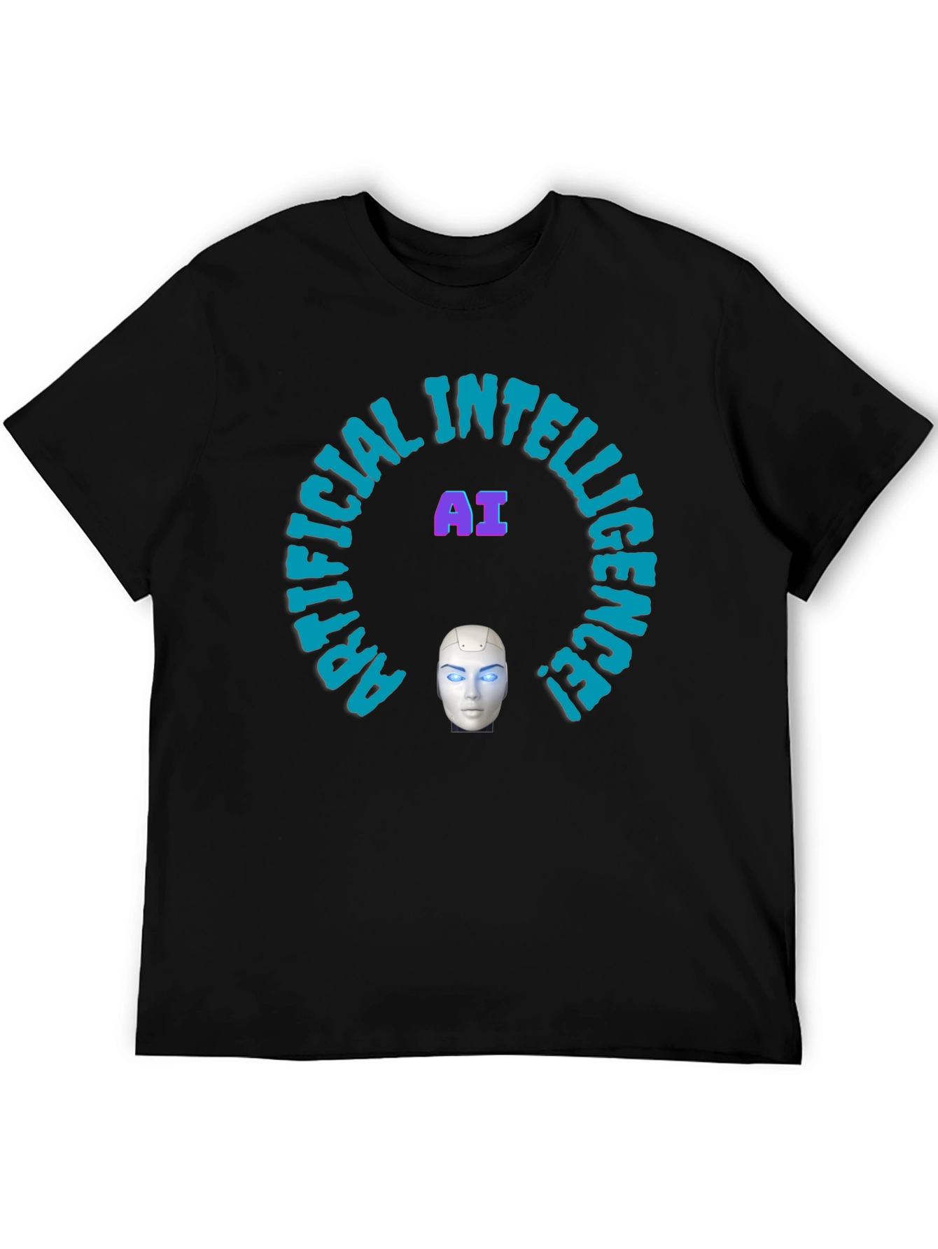 AI Intelligence Graphic Tee - Futuristic Design