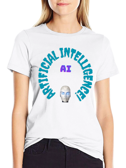 AI Intelligence Graphic Tee - Futuristic Design