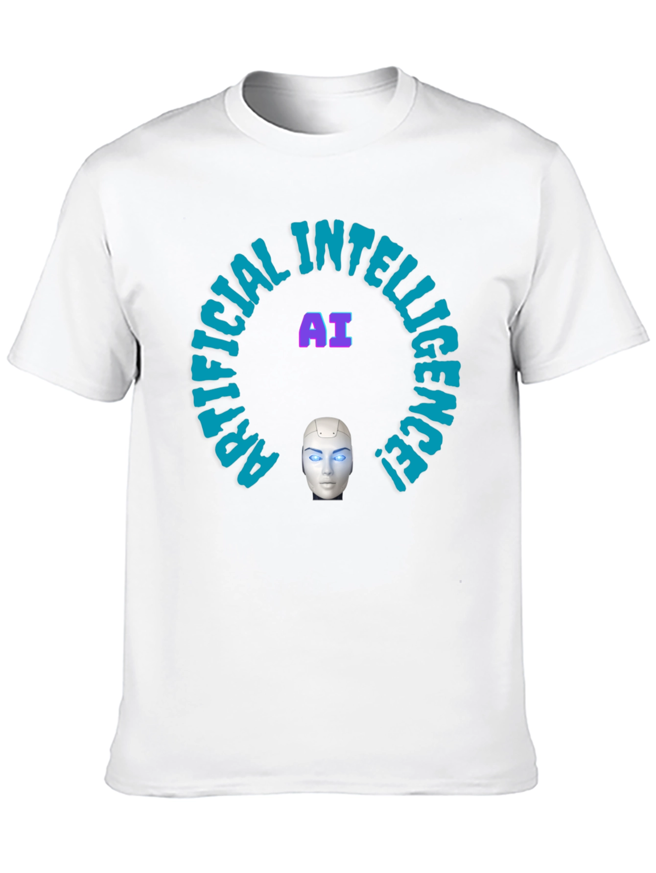 AI Intelligence Graphic Tee - Futuristic Design