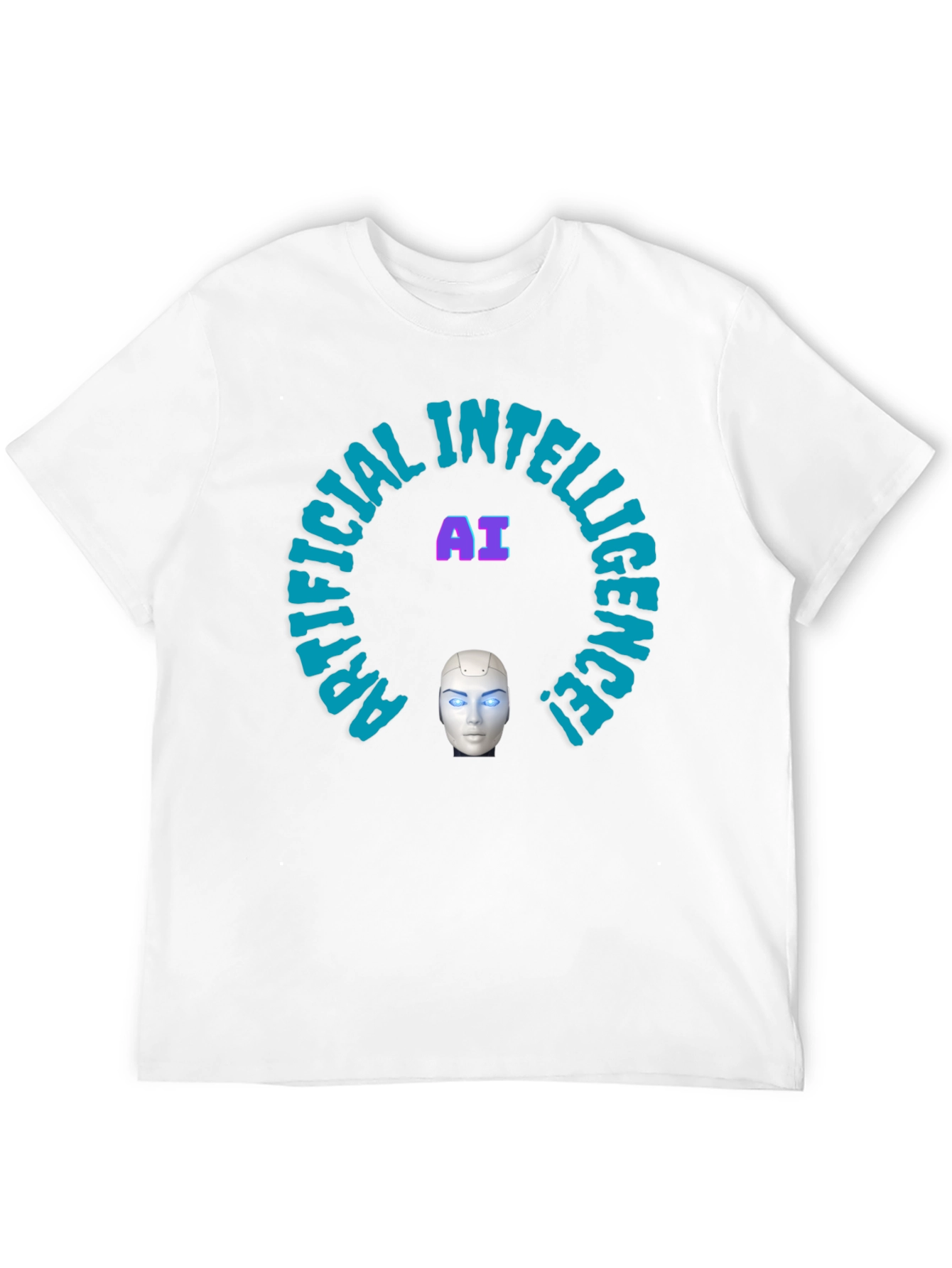 AI Intelligence Graphic Tee - Futuristic Design