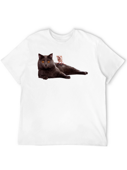 Cat & Mouse T-Shirt - Funny Graphic Tee