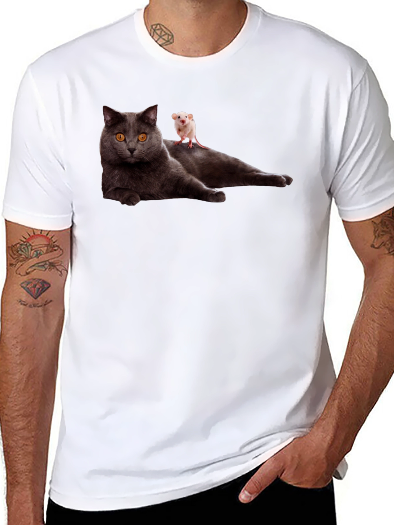Cat & Mouse T-Shirt - Funny Graphic Tee