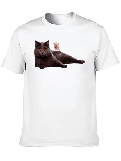 Cat & Mouse T-Shirt - Funny Graphic Tee
