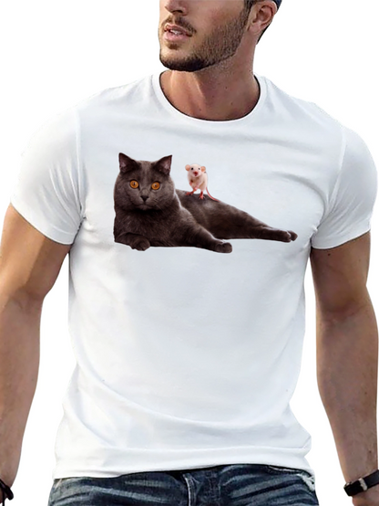 Cat & Mouse T-Shirt - Funny Graphic Tee