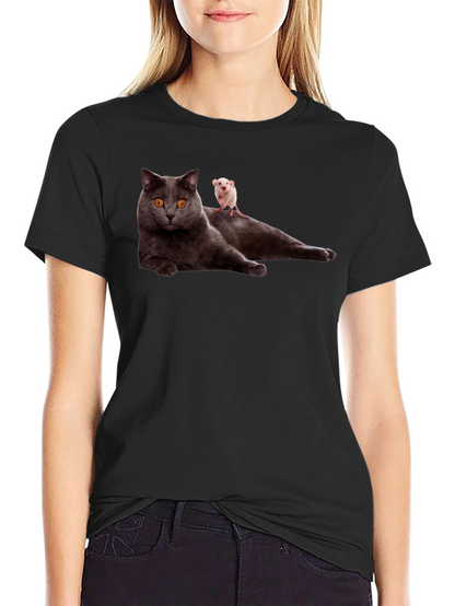 Cat & Mouse T-Shirt - Funny Graphic Tee