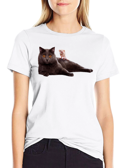 Cat & Mouse T-Shirt - Funny Graphic Tee