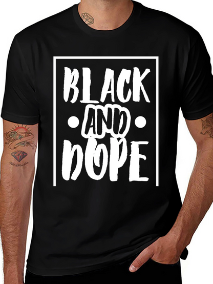 Black and Dope Graphic Print T-Shirt