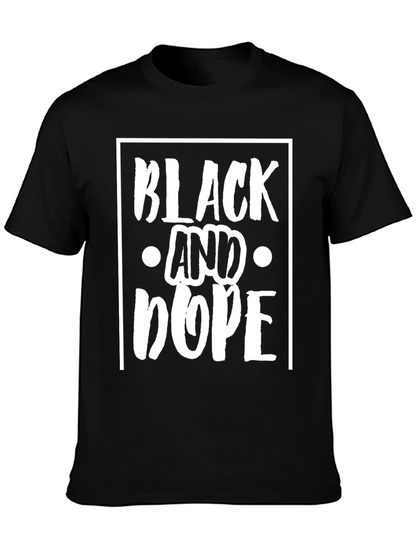 Black and Dope Graphic Print T-Shirt