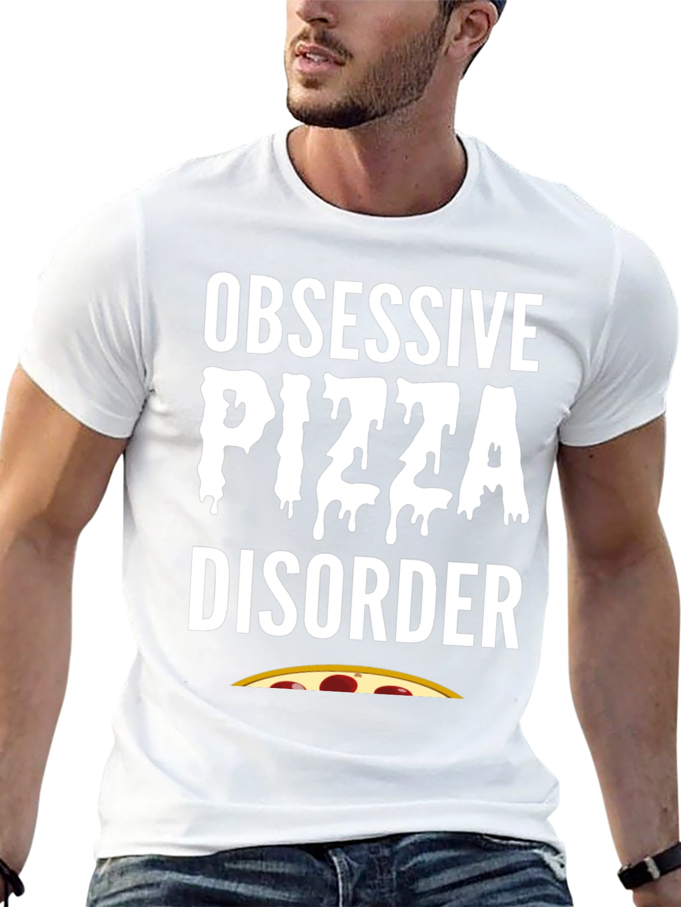 Obsessive Pizza Disorder Black T-Shirt
