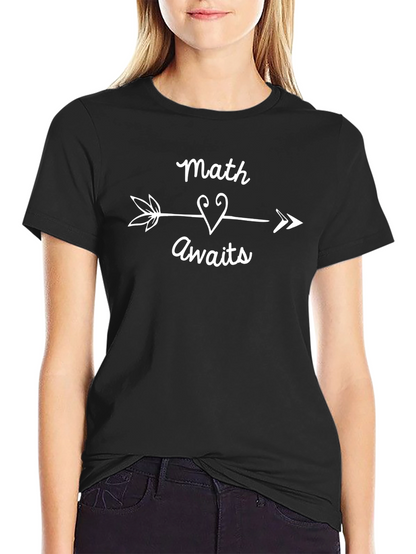 Math Awaits Tee - Black Graphic T-Shirt