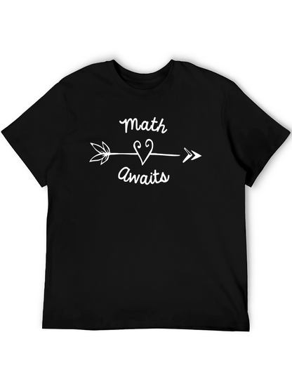 Math Awaits Tee - Black Graphic T-Shirt