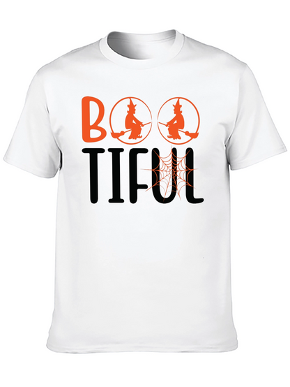 Boo-tiful Halloween T-Shirt - Witch & Spider Web Design