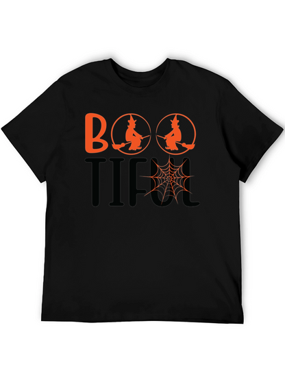 Boo-tiful Halloween T-Shirt - Witch & Spider Web Design