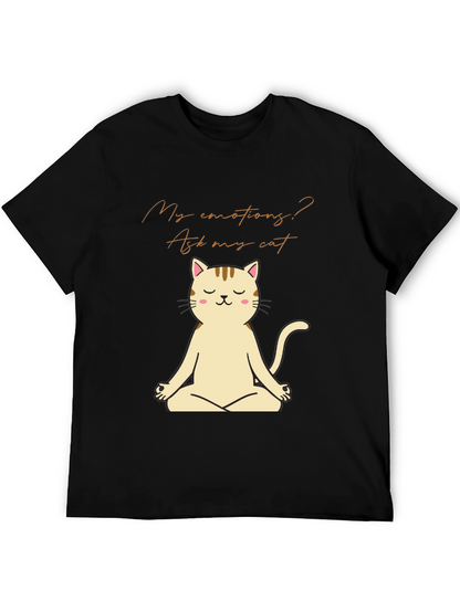 Meditating Cat T-Shirt - Ask My Cat