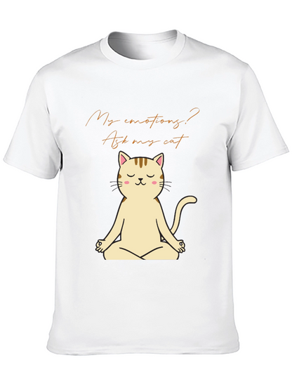 Meditating Cat T-Shirt - Ask My Cat