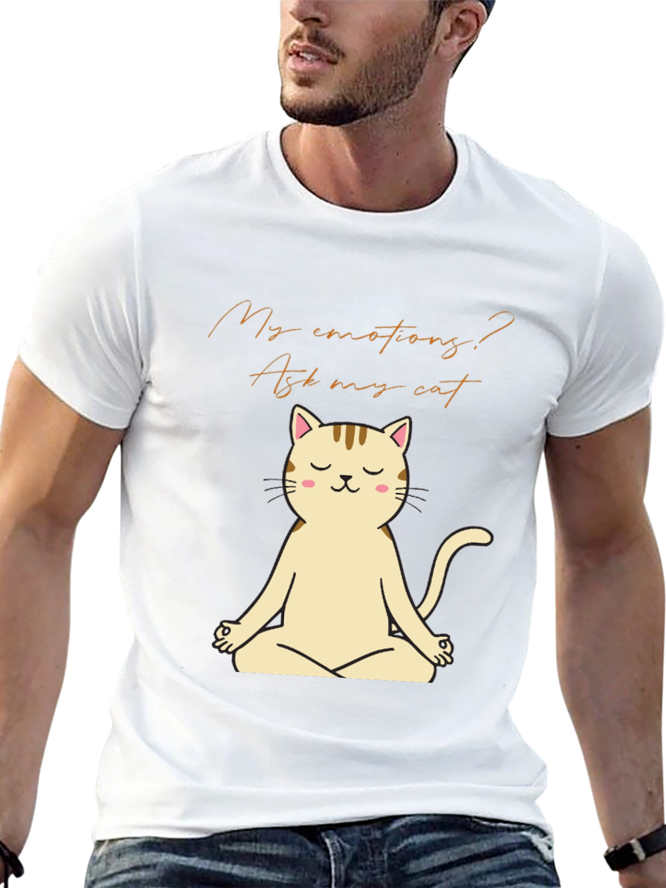 Meditating Cat T-Shirt - Ask My Cat