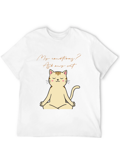 Meditating Cat T-Shirt - Ask My Cat