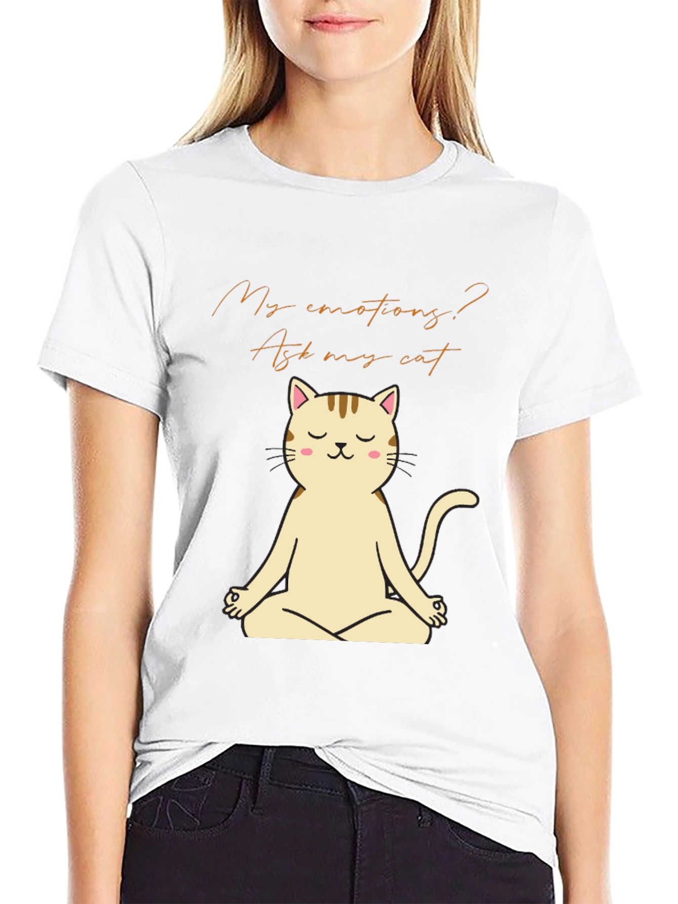 Meditating Cat T-Shirt - Ask My Cat