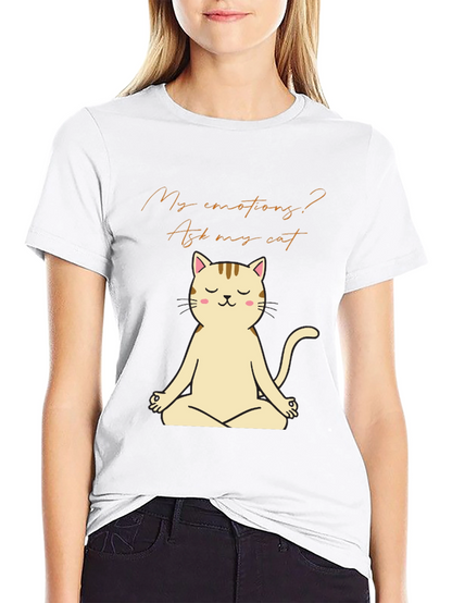 Meditating Cat T-Shirt - Ask My Cat