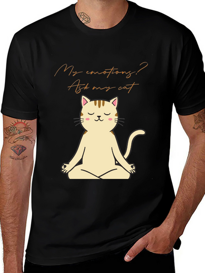 Meditating Cat T-Shirt - Ask My Cat