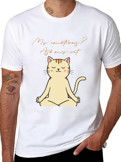 Meditating Cat T-Shirt - Ask My Cat